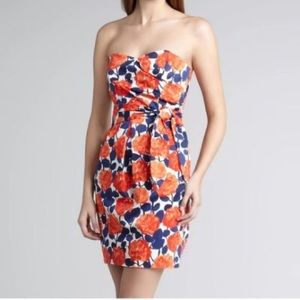 Shoshanna strapless floral dress